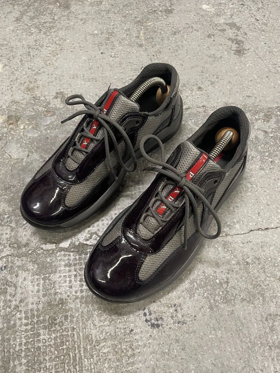 Prada Americas Cup Dark Satin Purple Shoes jQcSRWF 2