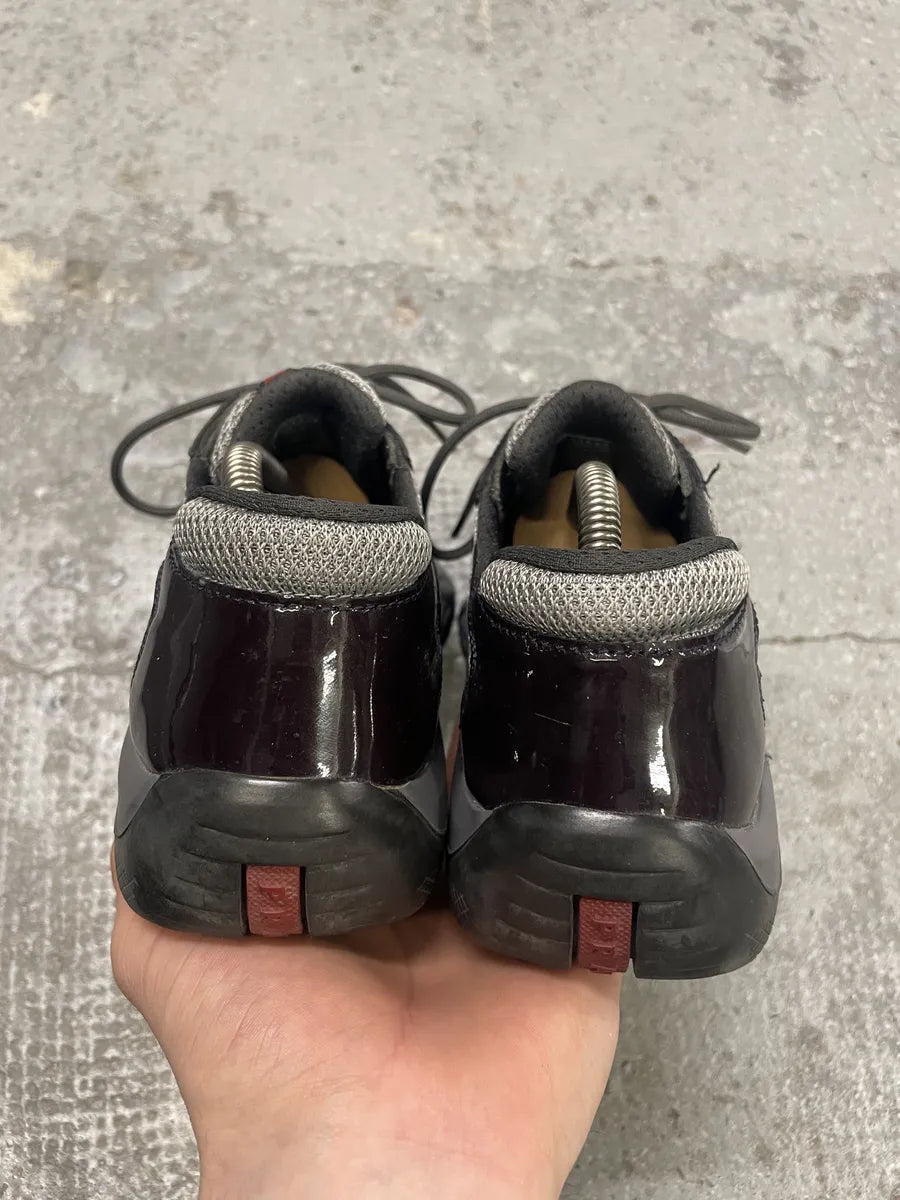 Prada Americas Cup Dark Satin Purple Shoes jQcSRWF 4