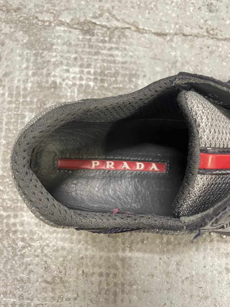 Prada Americas Cup Dark Satin Purple Shoes jQcSRWF 8