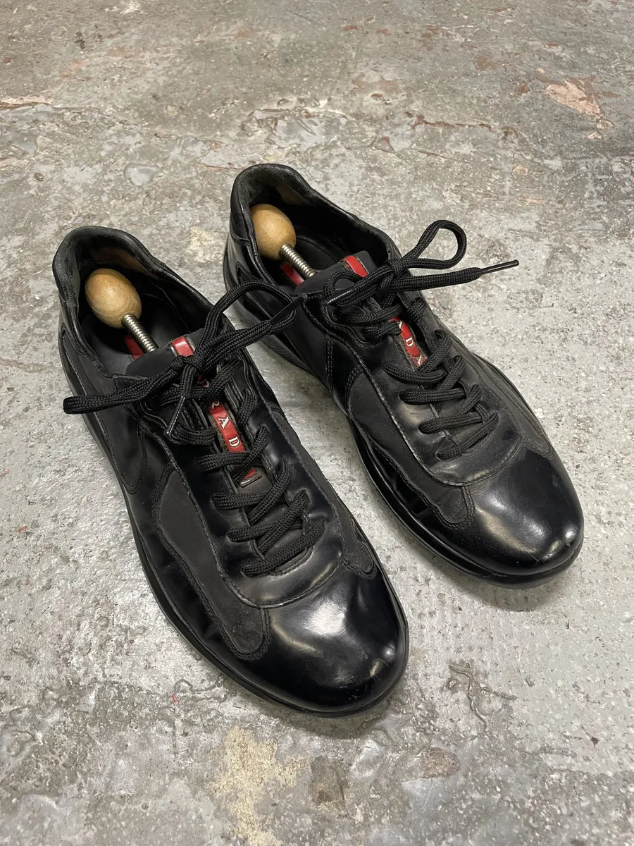 Prada Americas Cup Hybrid Leather Black Shoes (41eu/us8) saluMuq 1