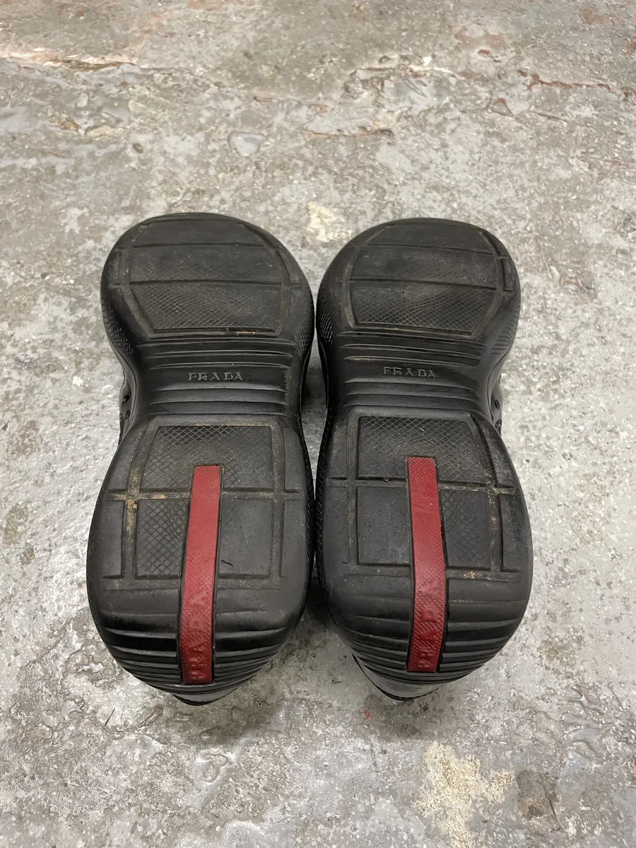 Prada Americas Cup Hybrid Leather Black Shoes (41eu/us8) saluMuq 3