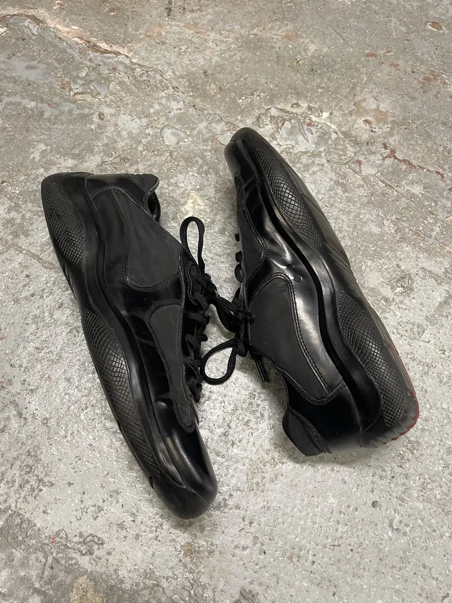 Prada Americas Cup Hybrid Leather Black Shoes (41eu/us8) saluMuq 5