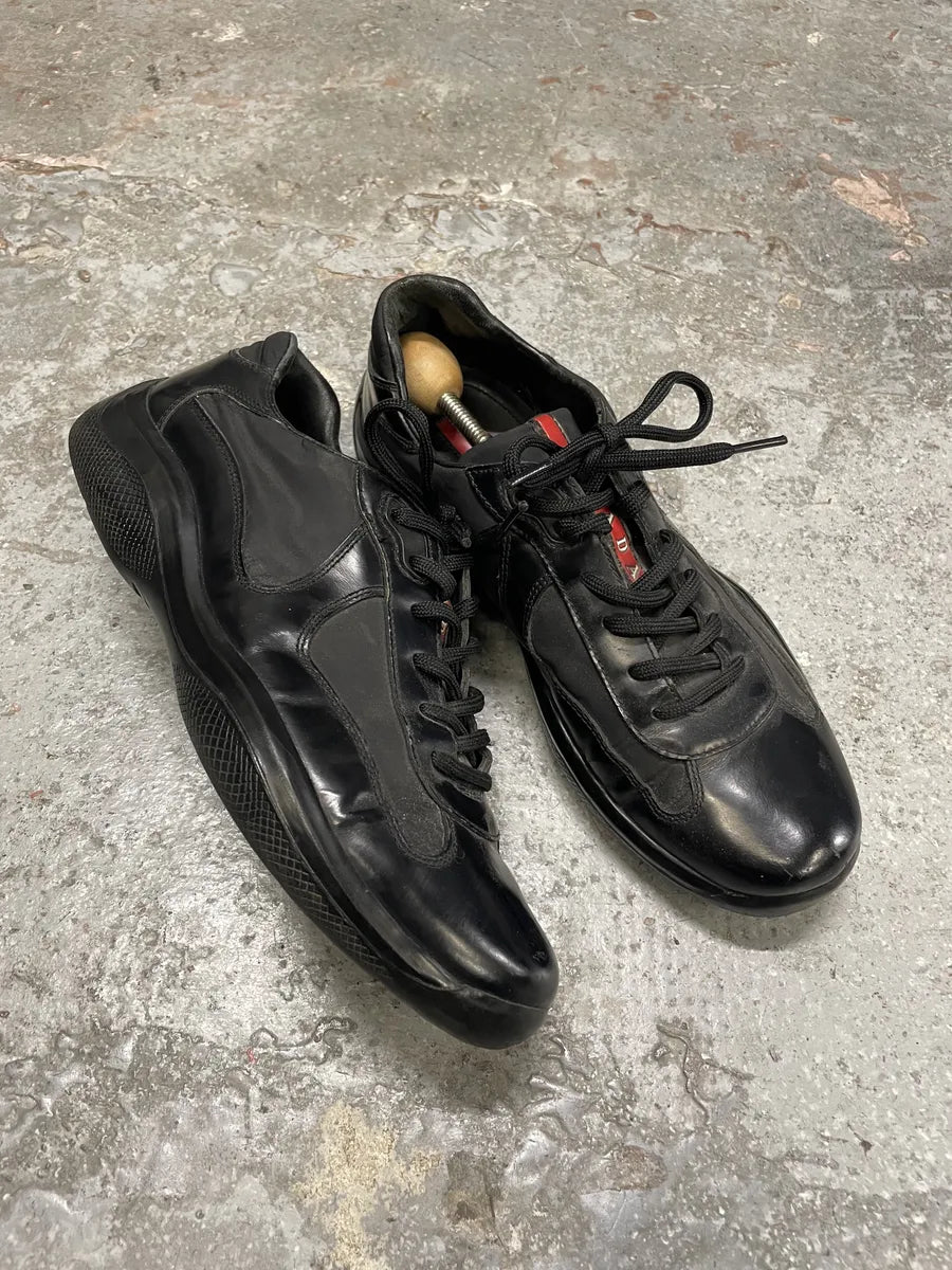 Prada Americas Cup Hybrid Leather Black Shoes (41eu/us8) saluMuq 6