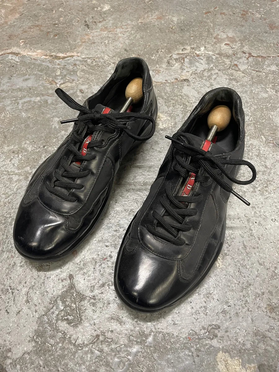 Prada Americas Cup Hybrid Leather Black Shoes (41eu/us8) saluMuq 7