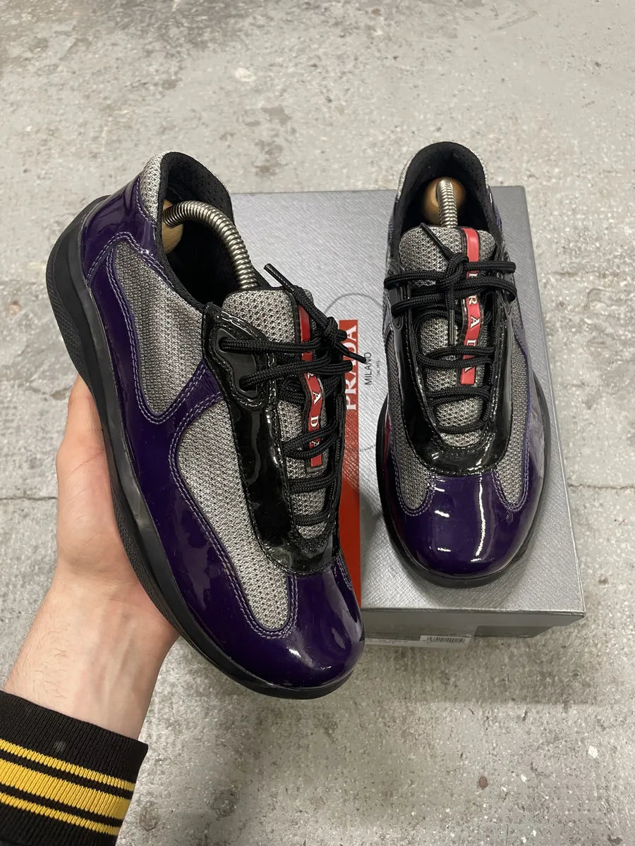 Prada Americas Cup Manhattan Neptune Purple Low Sneakers PPleGQc 0