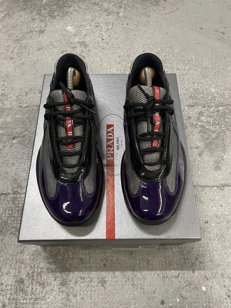 Prada Americas Cup Manhattan Neptune Purple Low Sneakers PPleGQc 4