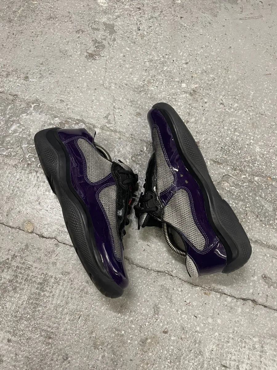 Prada Americas Cup Manhattan Neptune Purple Low Sneakers PPleGQc 8