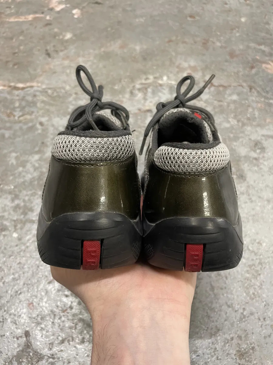 Prada Americas Cup Olive Satin Shoes (39.5eu/us6.5) PTiSpLO 2