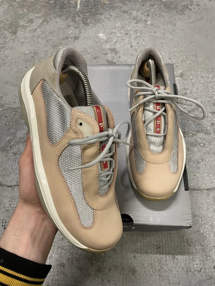 Prada Americas Cup Pale Pink Low Sneakers rSvpiBo 0