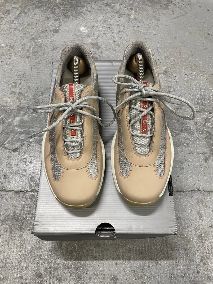 Prada Americas Cup Pale Pink Low Sneakers rSvpiBo 1