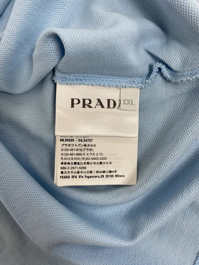 SS2022 Prada Baby Blue Polo Shirt isCGVZb 7