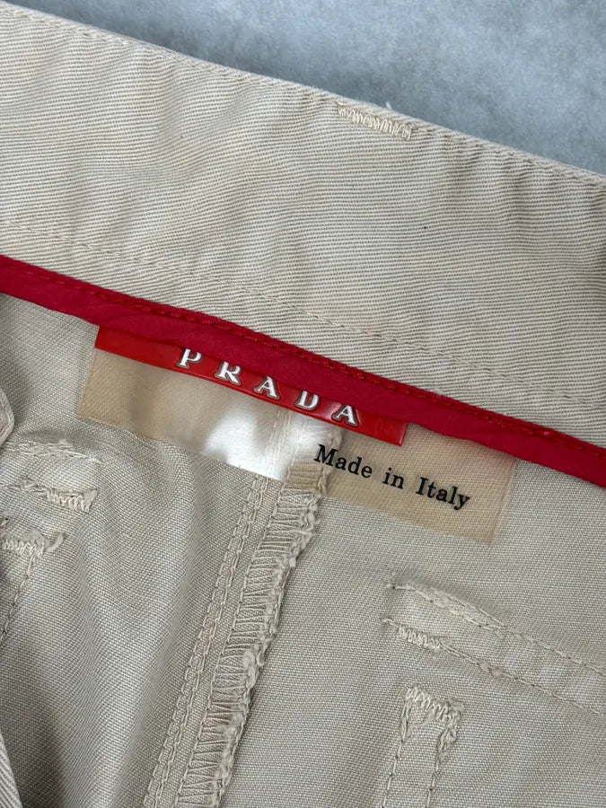 2000s Prada Beige Classy Chinos Pants nthNruG 8
