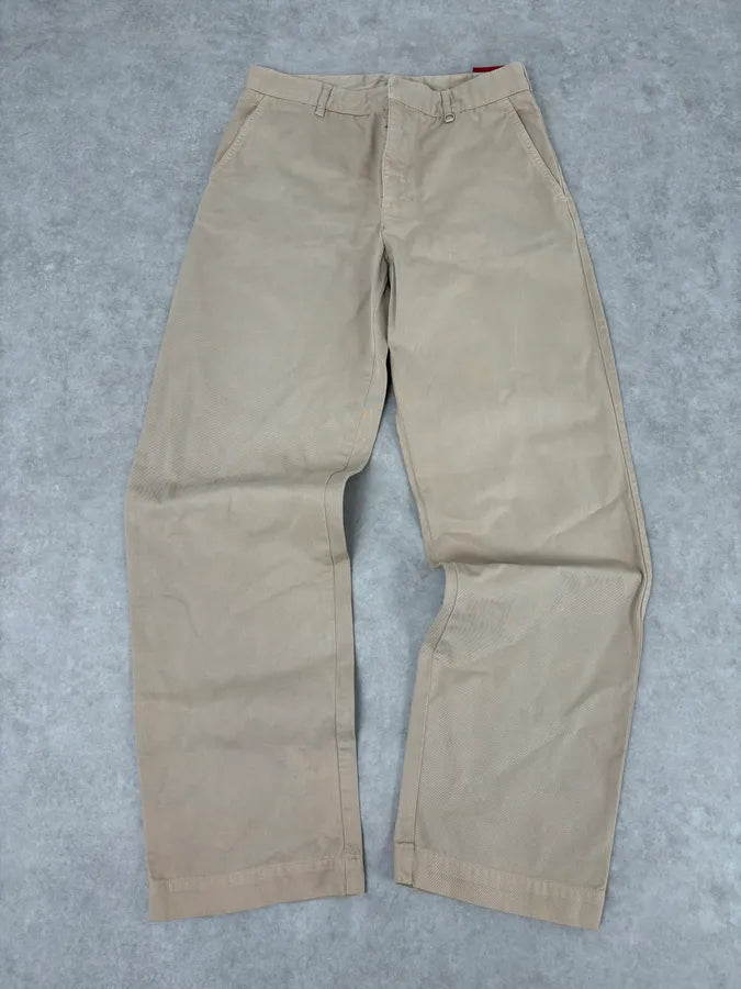 2000s Prada Beige Classy Chinos Pants nthNruG 3