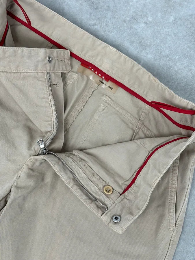 2000s Prada Beige Classy Chinos Pants nthNruG 7