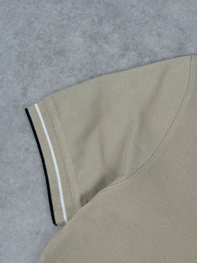 2000s Prada Beige Linea Rossa Contrast Trim Polo FDHRezw 7