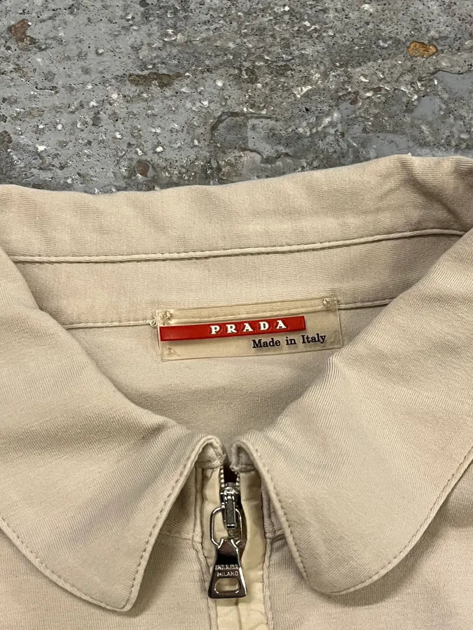 2000s Prada Beige Half-Zip Linea Rosa Sweater JViKQKP 9