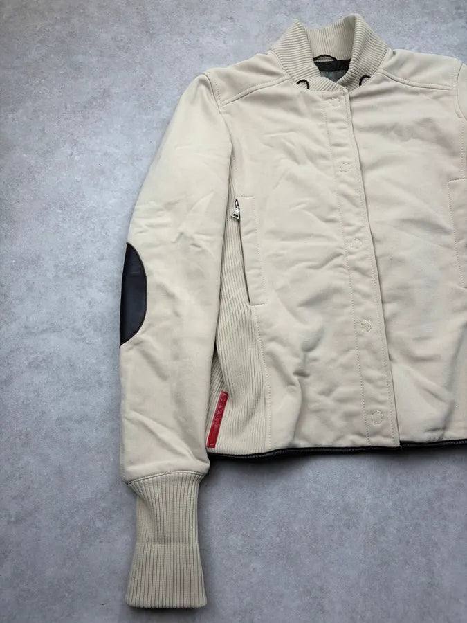 2000s Prada Beige Nylon Linea Rossa Jacket WywCoqV 3