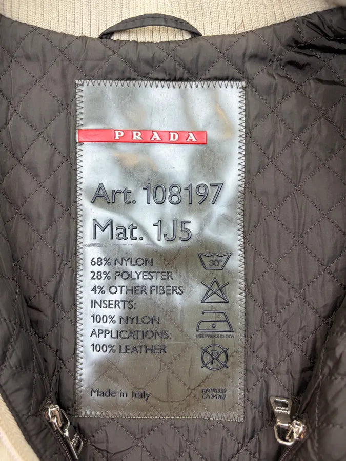2000s Prada Beige Nylon Linea Rossa Jacket WywCoqV 7