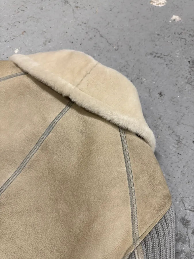 Prada Beige Shearling 2 in 1 Jacket with Vest (XS/S) 5