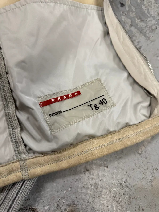 Prada Beige Shearling 2 in 1 Jacket with Vest (XS/S) 8