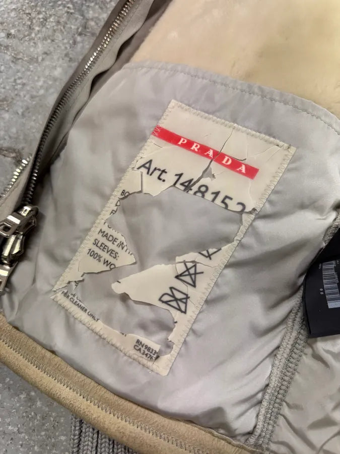 Prada Beige Shearling 2 in 1 Jacket with Vest (XS/S) 9