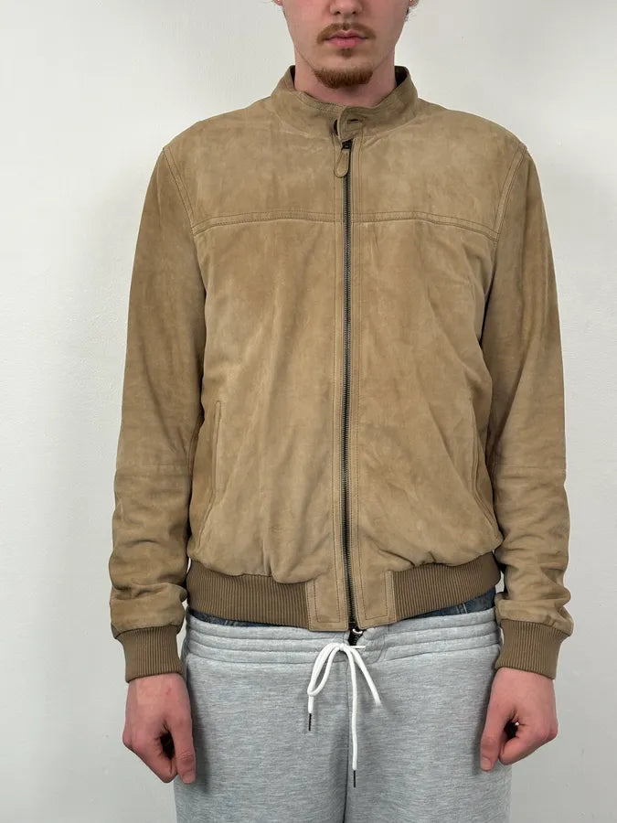 AW2009 Prada Beige Suede Bomber Jacket UoxOlox 1