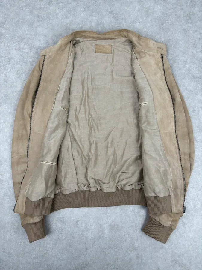 AW2009 Prada Beige Suede Bomber Jacket UoxOlox 6