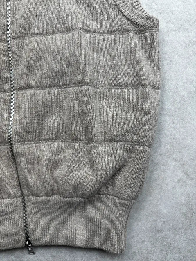 2000s Prada Beige Wool Fur-Collar Vest FFwJuNG 7