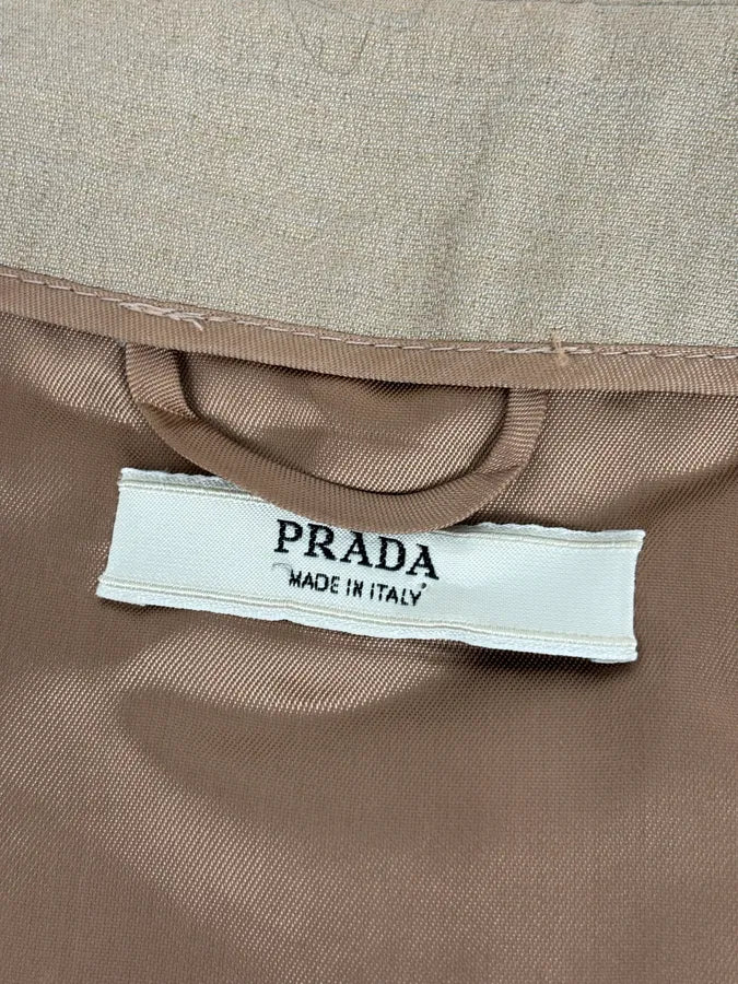 FW2007 Prada Beige & Grey Wool Gradient Boxy Vest cJybhBe 8