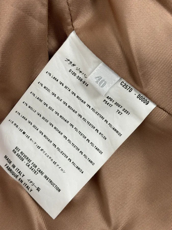 FW2007 Prada Beige & Grey Wool Gradient Boxy Jacket cJybhBe 9