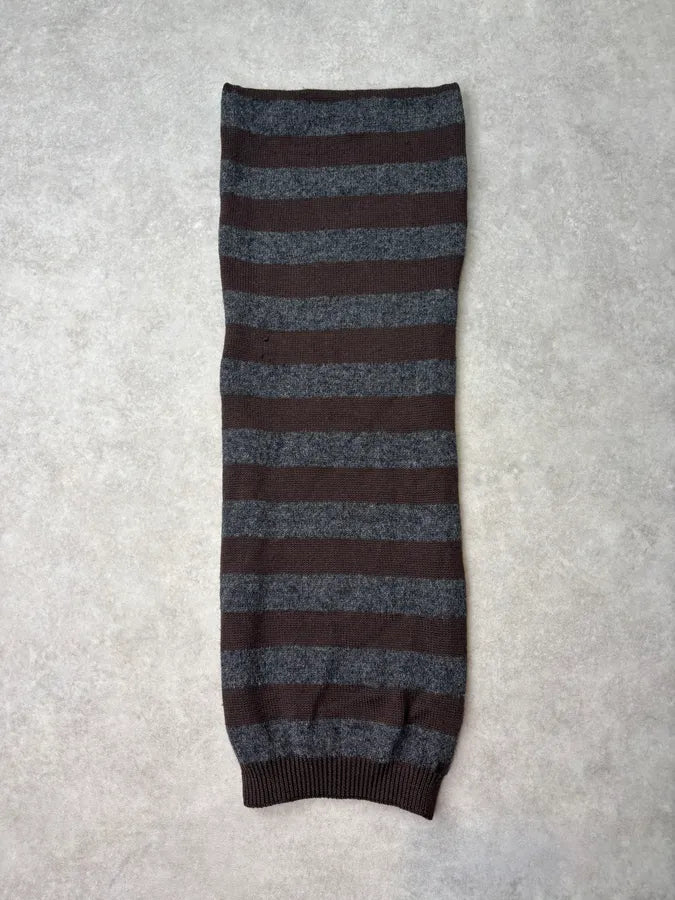 AW2006 Prada Bicolor Grey Brown Scarf dYisKjU 3