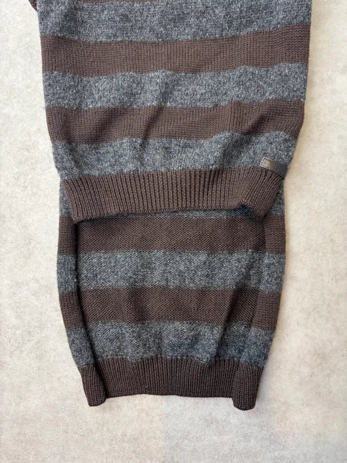 AW2006 Prada Bicolor Grey Brown Scarf dYisKjU 5