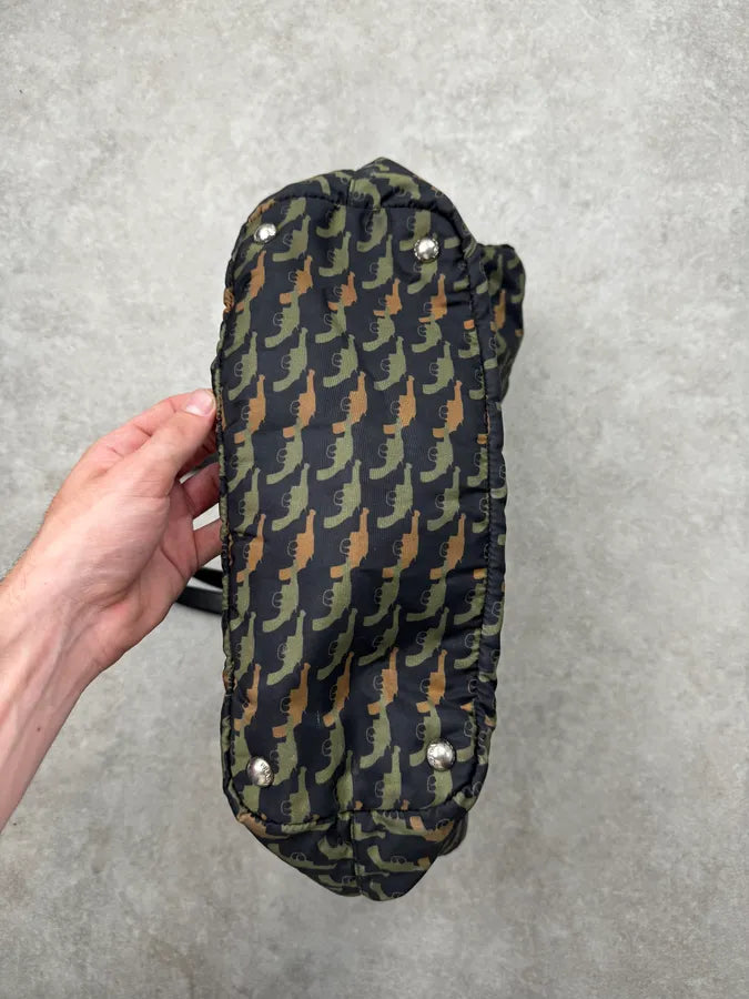 AW2014 Prada Black & Green Guns Tessuto Nylon Handle Bag uZBKJna 8