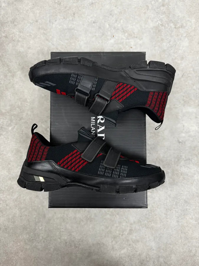Prada Black & Red Socks Sneakers jrSlvCL 1