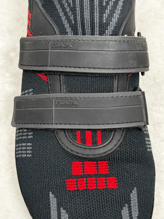 Prada Black & Red Socks Sneakers jrSlvCL 3