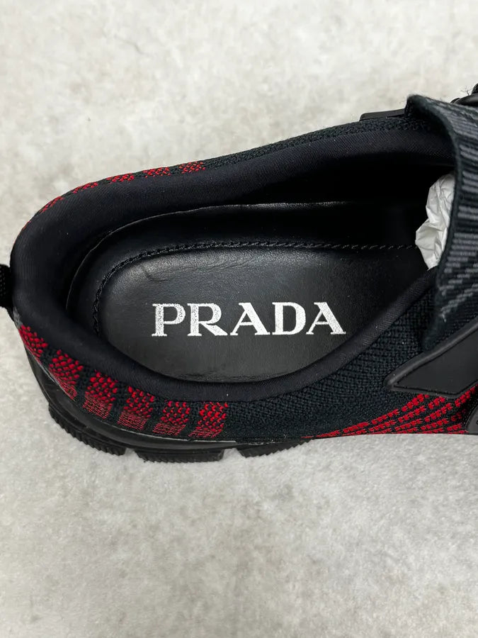 Prada Black & Red Socks Sneakers jrSlvCL 6