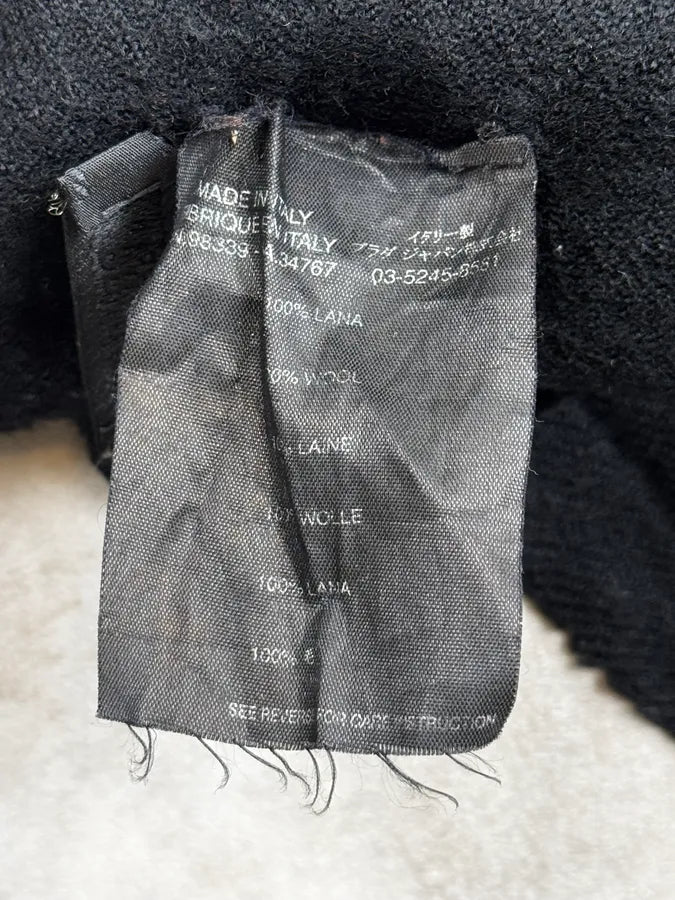 AW2004 Prada Black Classic Wool Scarf TZyfYRh 10