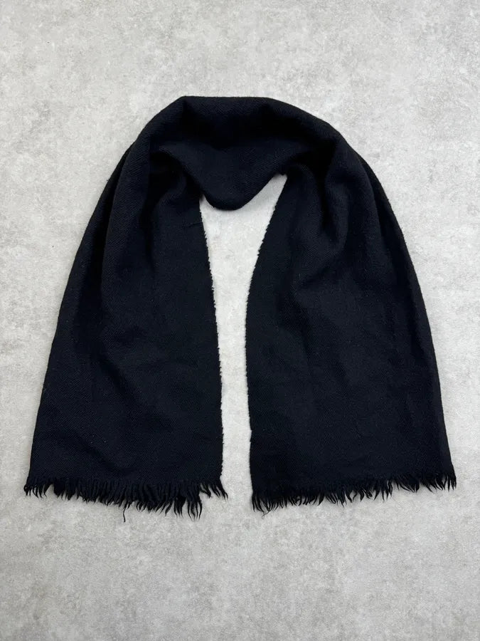 AW2004 Prada Black Classic Wool Scarf TZyfYRh 2