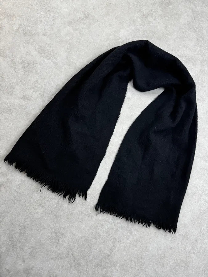 AW2004 Prada Black Classic Wool Scarf TZyfYRh 3