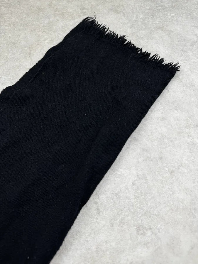 AW2004 Prada Black Classic Wool Scarf TZyfYRh 5