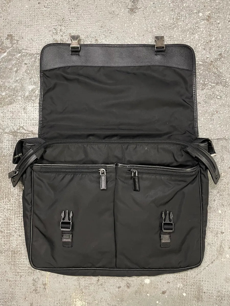 Prada Black Computer Shoulder Bag (OS) 1
