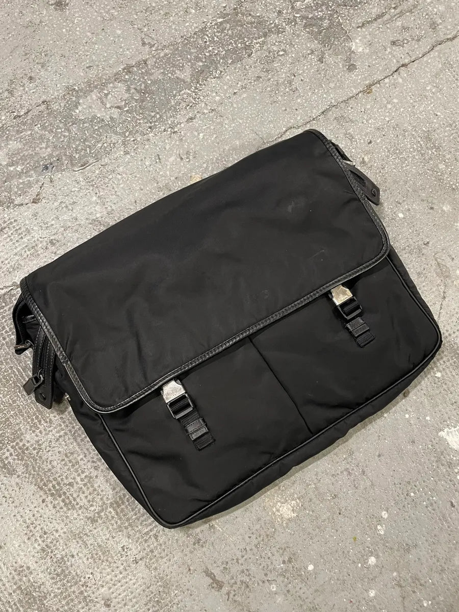 Prada Black Computer Shoulder Bag (OS) 5