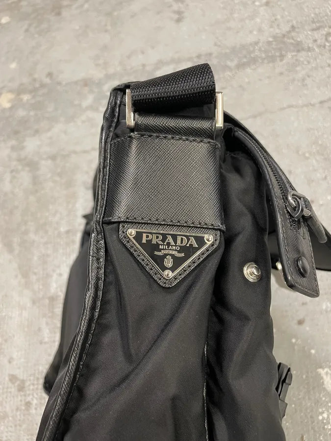 Prada Black Computer Shoulder Bag (OS) 9