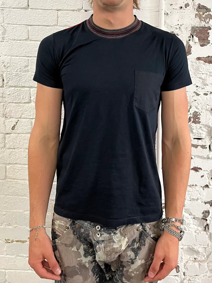 SS2013 Prada Black & Red Floral T-Shirt hhYoyBC 2