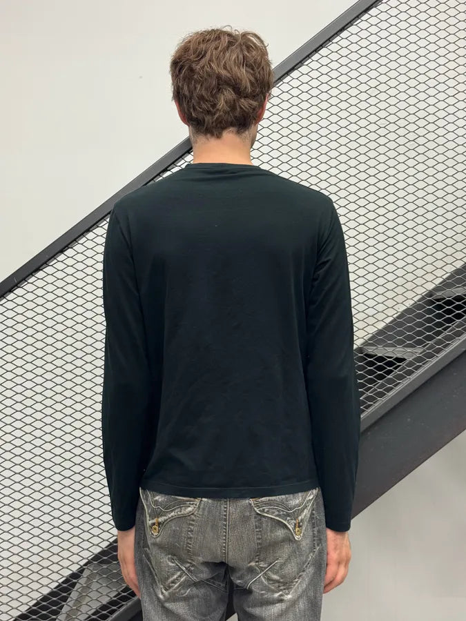 2000s Prada Black Minimalist Cozy Longsleeve FdFzYOd 2