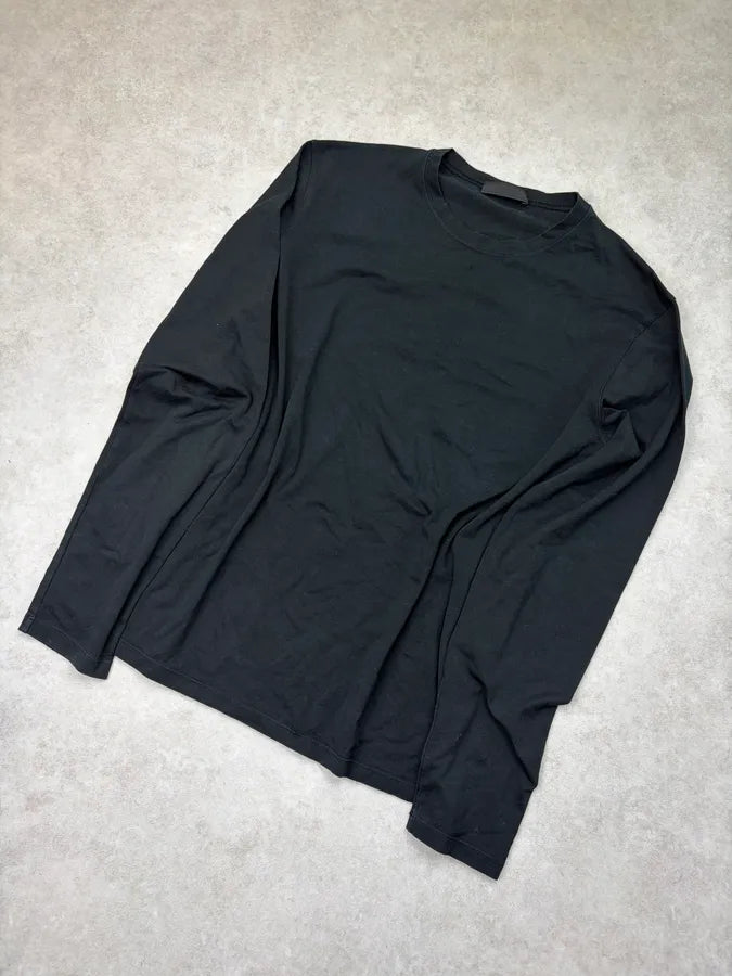 2000s Prada Black Minimalist Cozy Longsleeve FdFzYOd 3