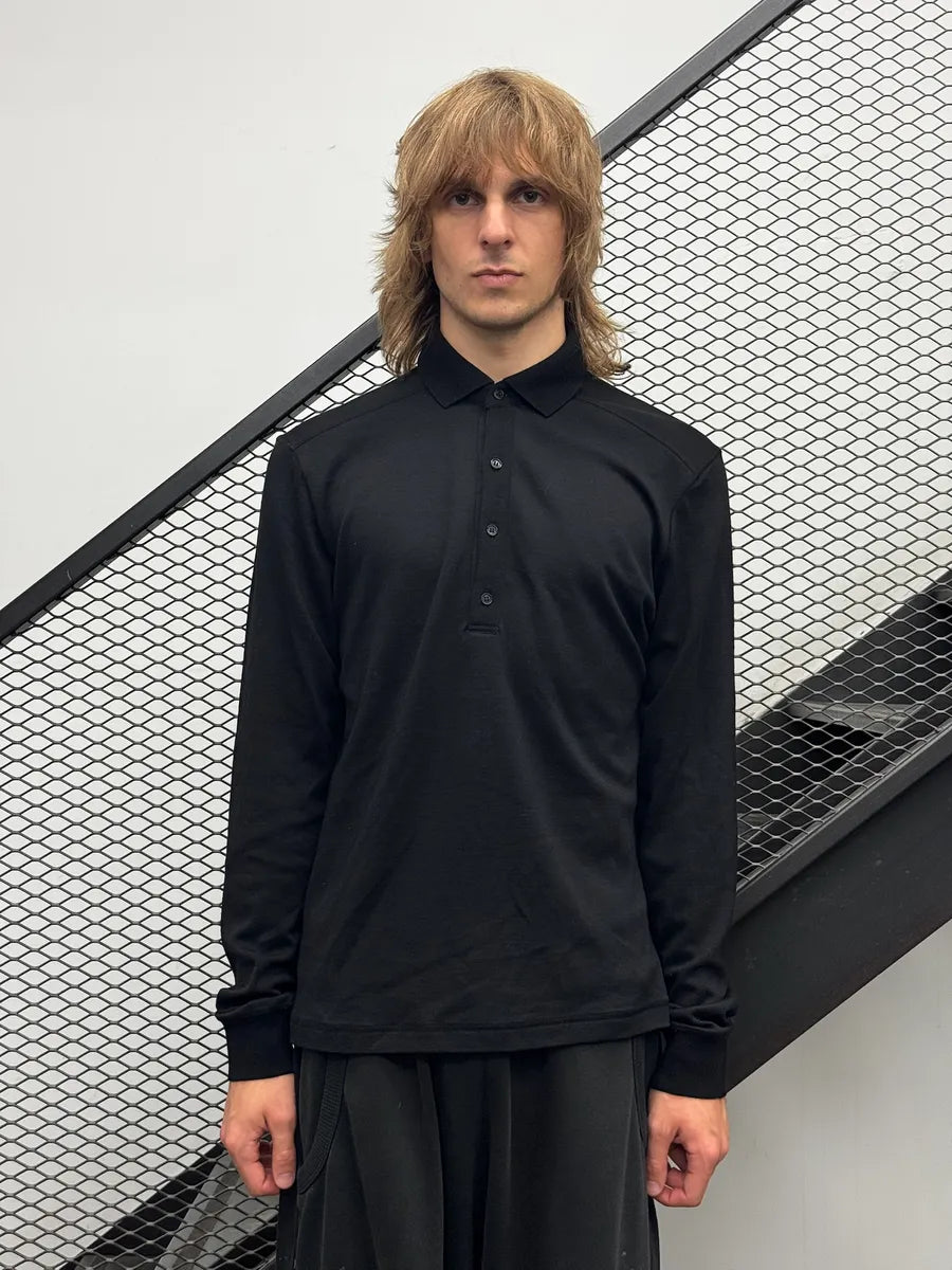SS2006 Prada Black Longsleeves Polo DCewlqu 1