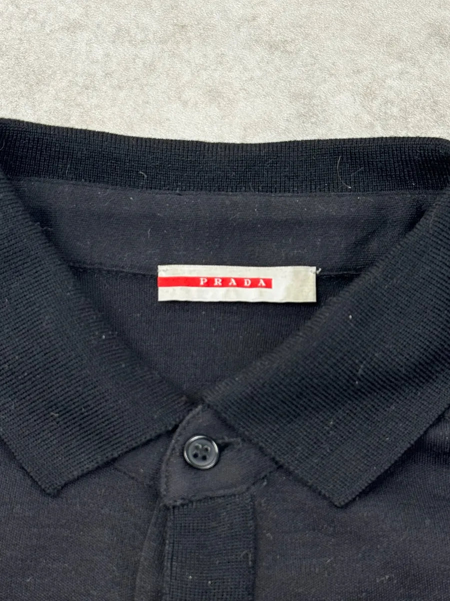 SS2006 Prada Black Longsleeves Polo DCewlqu 7