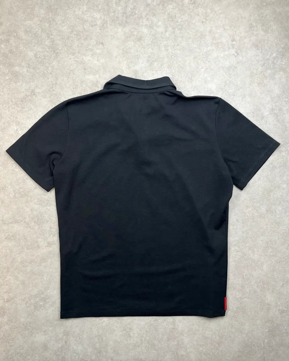 2000s Prada Black Linea Rossa Polo T-Shirt MiXfDCP 3