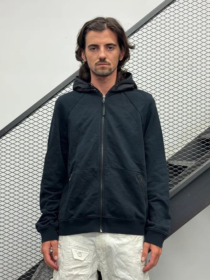 AW2006 Prada Black Linea Rossa Zip-up Hooded Sweater AZafgqw 1